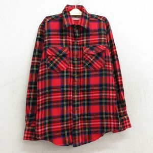 古着 マックレガー 長袖 ビンテージ シャツ キッズ ボーイズ 子供服 70s 赤他 レッド タータン チェック 23dec14 2OF