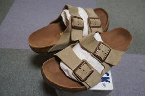 送520円 生産終了カラー BIRKENSTOCK ビルケンシュトック アリゾナ スエード トープ ベージュ クリーニング済 