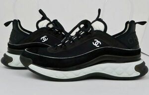 CHANEL HOMME SNEAKER シャネル オム ココマーク ヒール ロゴ ファブリック スニーカー 43 メンズ b8502