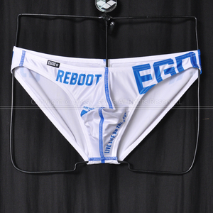 K1922-03■新品 EGDE REBOOT エッジ スーパーローライズビキニ 光沢 ホワイト×ブルー M