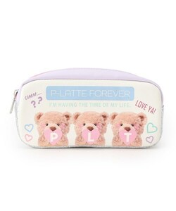 新品　PINK-latte　くまちゃん転写ポーチ　ライトパープル　定価2090円