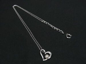 1円 ■極美品■ TASAKI タサキ 本真珠 アコヤ真珠 パール 約3mm ネックレス ペンダント アクセサリー レディース シルバー系 AZ8835