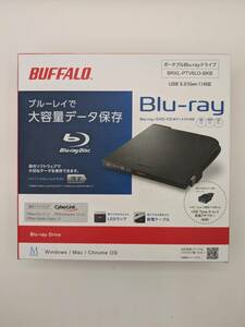 【未使用品】BUFFALO バッファロー ポータブルブルーレイドライブ BRXL-PTV6U3-BKB　USB3.2