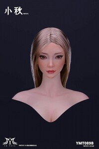 ★YM Toys★1/6 女性ヘッドB : Light Gold Long Straight Hair（YMT-089B）7000