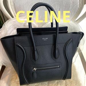 ☆超美品☆CELINE ラゲージ マイクロショッパー レザー ブラック