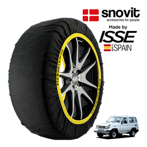 snovit正規品 ISSE製造 SNOW SOCKS トヨタ ランドクルーザー 70 HZJ77V 215/80R16 16インチ 4WD スノーソックス 布 タイヤ チェーン 非金属