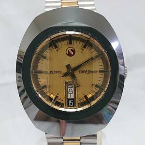 ★【１円スタート！！】ラドー RADO ダイアスター DiaStar 自動巻き 腕時計 ヴィンテージ 年代物 カットガラス 中古 メンズ