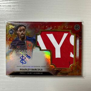 2023-24 Topps Inception UEFA Bradley Barcola Patch auto 10枚限定