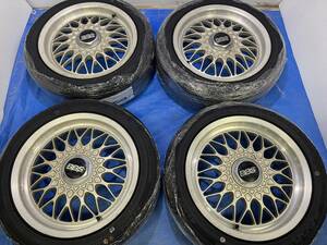 ■レア美品BBS鍛造RG034_15 6J+40 100/4BS_NEXTRY165/55R15アルトワークスワゴンRミラジーノムーヴラパンエッセタントスペーシアNONENWAGON