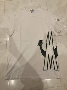 サイズM】クリーニング済　モンクレール プリントロゴ　半袖Tシャツ 白　ホワイト