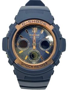 CASIO◆ソーラー腕時計_G-SHOCK/アナログ/-/NVY/NVY