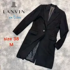 美品◇lanvin en bleu ランバンオンブルー コート ビジューボタン