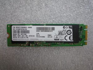 M.2 SSD128GB SATA SAMSUNG MZ-NTE1280 使用2074時間 動作確認済 中古良品