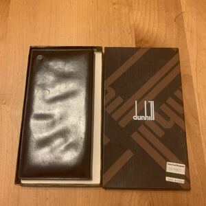 dunhill ダンヒル 長財布 ロングウォレット 札入れ レザー 焦茶 メンズ 箱あり