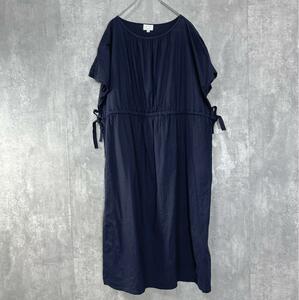 エマジェイムス EMMA JAMES Mサイズ ロングワンピース NEWYORK ネイビー NAVY 紺 レディース ニューヨーク ウィメンズ 古着 USED品