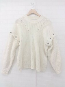 ◇ ◎ PAGEBOY ページボーイ 2way 長袖 ニット セーター サイズF ライトベージュ系 レディース E