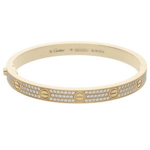 カルティエ ブレスレット LOVE BRACELET PAVE DIAMONDS ラブブレス 18KYG PAVEダイヤ ラブブレスレット 中古 SS13