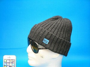 使用2回♪ MUJI 無印良品 ♪Woolウール100％ ニット帽 Unisex Gray色 F-size 55～59㎝ ワッチビーニー帽子ボウシハット4150■郵便送料210円