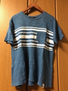 【 AZUL by moussy 】 アズール メンズ Tシャツ M　ブルー