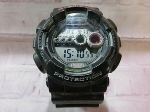 T【4せ-53】【60サイズ】▲ CASIO カシオ G-SHOCK Gショック GD-100/クォーツ腕時計/撮影時動作OK/※傷・汚れ・使用感有