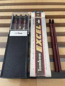 昭和レトロ　三菱 MITSUBISHI 鉛筆 えんぴつ uni Hi-uni ★H ★Fケース付き トンボ　excel 3H 