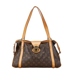 ルイ ヴィトン モノグラム ストレーザPM ハンドバッグ ショルダーバッグ M51186 ブラウン PVC レザー レディース LOUIS VUITTON 【中古】