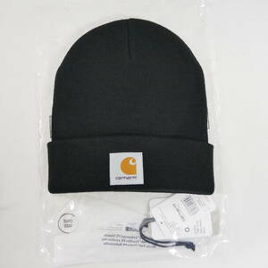 【1円】未使用 国内正規 carhartt WIP カーハート 24AW SHORT WATCH HAT ロゴビーニー ニットキャップ BLACK ブラック 黒 FREE