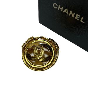 1円スタート！　CHANEL ブローチ　ココマーク　ゴールド　ヴィンテージシャネル