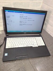 【現状品】管1X59 FUJITSU LIFEBOOK A577/P FMVA18005 CPU core i3-7100U Bios起動OK HDD無し、メモリー4GB、バッテリー有り 