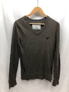 AMERICAN EAGLE OUTFITTERS ニット Vネック セーター XS メンズ ブラウン アメリカンイーグル 24091603