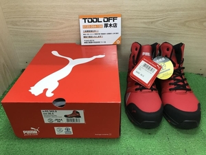 012◆未使用品◆PUMA 安全靴 26.5cm ヴェロシテイ2.0 NO.63.343.0 レッドミッド