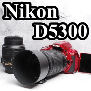 【希少カラー＆WiFi搭載】Nikon ニコン D5300 デジタル一眼レフカメラ ダブルレンズ