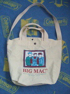 ★美品 レア BIG MAC / 2way トートバッグ オリジナルボタン / サイズ(縦33cm横44cmマチ15cm) ★