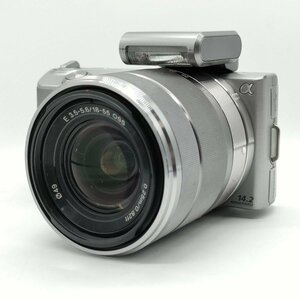 カメラ Sony NEX5 / 18-55mm f3.5-5.6 ミラーレス一眼 セット品 ジャンク品 [7980KC]