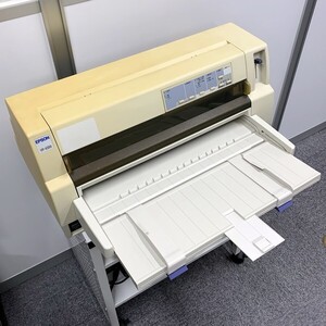 @S1817 保証無し/通電のみ確認 EPSON VP-4300 ドットインパクトプリンター 用紙ガイド付属 ACコード付属 黄ばみあり