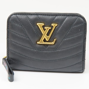 95456★1円スタート★LOUIS VUITTON ルイヴィトン 外極美品 ジプトコンパクト ミニ財布 ニューウェーブ 二つ折り財布 レザー ブラック