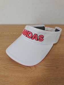 【adidas】アディダス サンバイザー 白 ホワイト ゴルフウェア GOLF スポーツ 帽子 日よけ