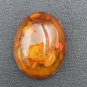 G0508X71 神秘の化石 ゴールドの輝き 琥珀 カボション ルース 裸石 宝石 ジュエリー jewelry アンバー こはく amberコハク