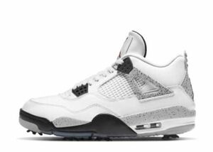 NIKE GOLF AIR JORDAN 4 "WHITE CEMENT" 24.5cm CU9981-100