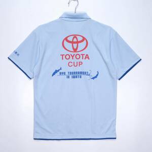 【送料無料】トヨタカップ/TOYOTA CUP鮎トーナメントin岩手/ドライポロシャツ/フィッシング/釣り/ライトブルー/Lサイズ