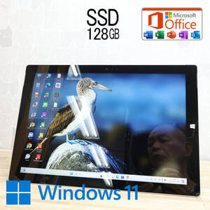 ★美品 高性能4世代i5！SSD128GB★SURFACEPRO3 Core i5-4300U Webカメラ Win11 MS Office 中古品 ノートPC★P78326