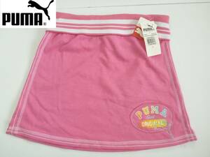 新品 PUMA プーマ★ピンク スウェット　台形スカート　ガールズL…140～150くらい テニス スポーツウェア　