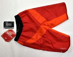 送料無料4★GORE BIKE WEAR★ゴアバイクウェア Power trail WINDSTOPPER PrimaLoft ショーツ size:M レッド/オレンジ