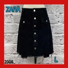 匿名配送‼️☆6690P☆ ZARA デニムミニスカート ブラック サイズL