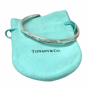 ■ 1円 ～ 正規 美品 参定7.4万■ ティファニー Tiffany &Co■ 1837 カフ ナロー バングル ■XXLサイズ シルバー SV925 アクセ ジュエリー