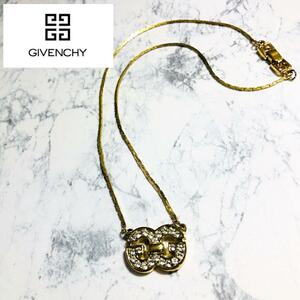 GIVENCHY ゴールド　ネックレス　ラインストーン