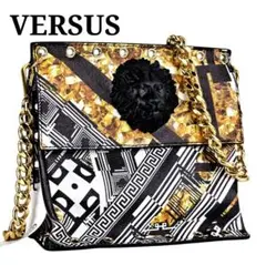 美品 VERSUS VERSACE バロッコプリント チェーン ショルダーバッグ