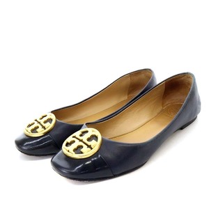 トリーバーチ TORY BURCH Chelsea Cap Toe Ballet バレエシューズ パンプス フラット レザー 5 22cm 紺 ネイビー /YO12 レディース