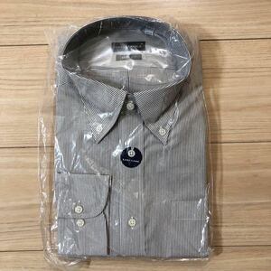 INHALE EXHALE SLIM FIT ボタンダウンシャツ ワイシャツ ストライプ 43/R 85ー87 新品 未使用品