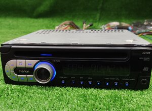 ★中古品★Clarion クラリオン CZ109　MP3 フロント AUX　1Dサイズ CDデッキ 純正カプラー【他商品と同梱歓迎】